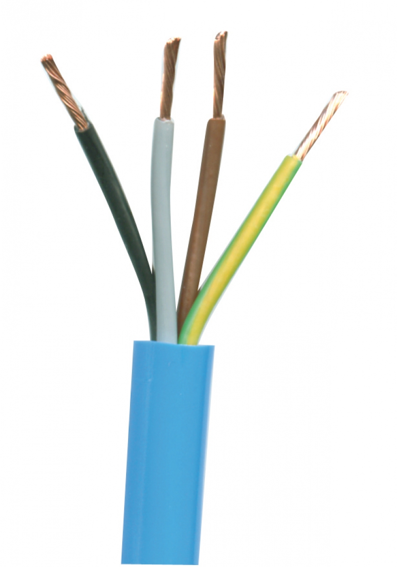 Câbles pour pompes immergées LYONIPOMPE âme cuivre nu câblé isolant PE/gaine ext. PVC souple bleue tension nominale : 1000 V