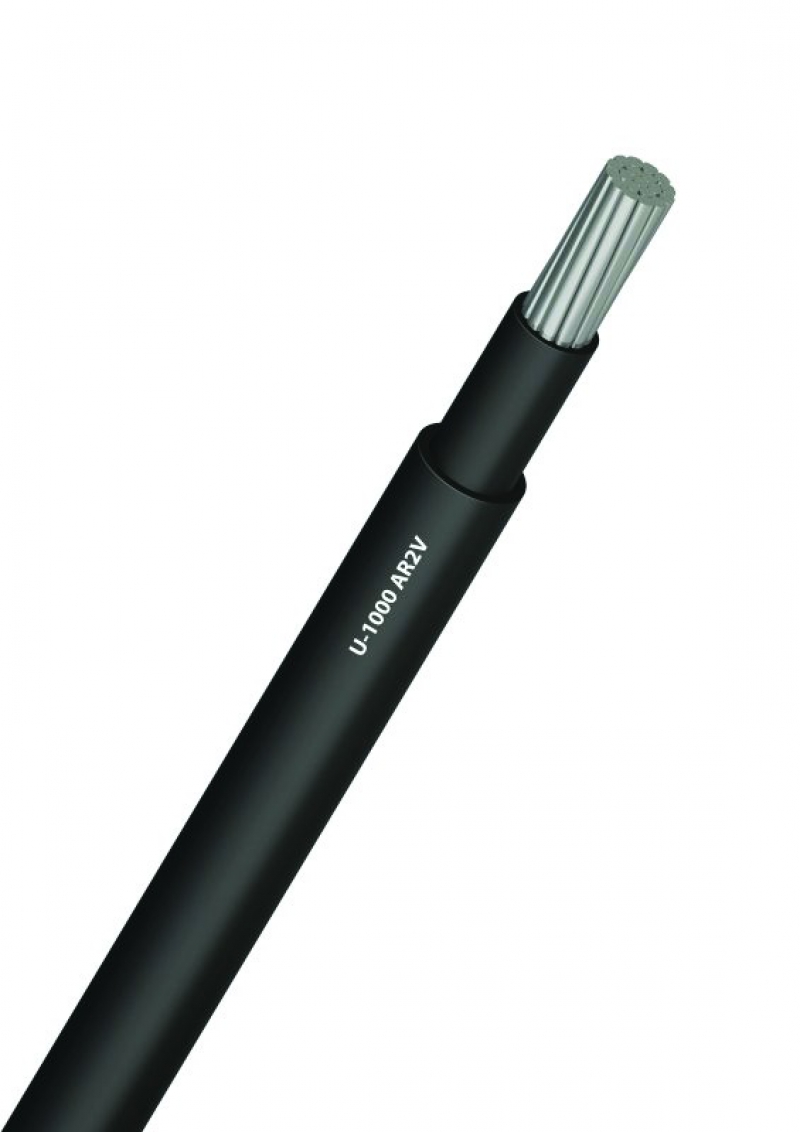 Câbles industriels rigides U1000 AR2V TGL câbles rigides d'alimentation conducteurs aluminium câblé gaine PVC résistant aux UV NF C 32-321 ou XP C 32-321 câbles rigides isolés au polyéthylène réticulé sous gaine de protection en polychlorure de vinyle - série U-1000 AR2V conditionnement en touret de 500 m ( à la coupe ) - tarifé au 100 ml