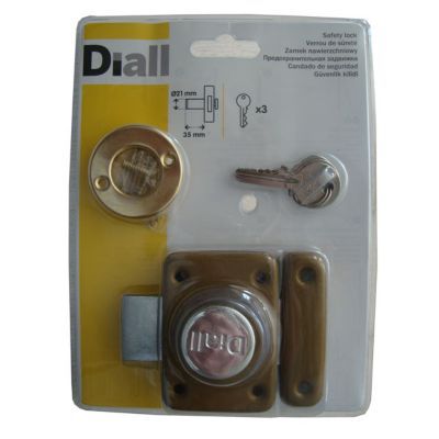 Verrou de sûreté Diall cylindre Ø.21 x L.35 mm avec 3 clés