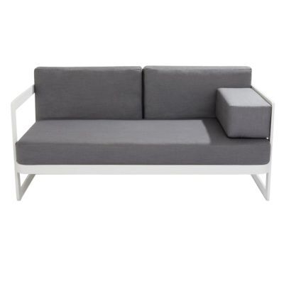 Sofa de jardin en métal Bellco avec coussins gris