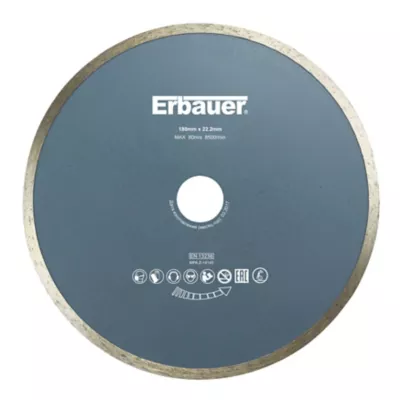 Disque diamant continu carrelage Erbauer 180x22,2 mm