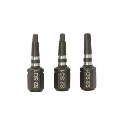 Embout de vissage torsion impact SQ1 25 mm Erbauer - 3 pièces