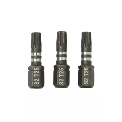 Embout de vissage torsion impact TX25 25 mm Erbauer - 3 pièces
