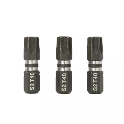 Embout de vissage torsion impact TX40 25 mm Erbauer - 3 pièces