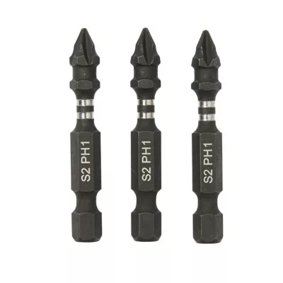 Embout de vissage torsion impact PH1 50mm Erbauer - 3 pièces