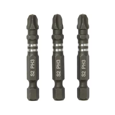 Embout de vissage torsion impact PH3 50mm Erbauer - 3 pièces