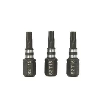 Embout de vissage torsion impact TX15 25 mm Erbauer - 3 pièces