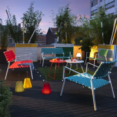 Banc de jardin en métal Cruz vert radium