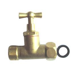 Robinet d'arrêt droit brut l.5,5cm H.5 cm doré
