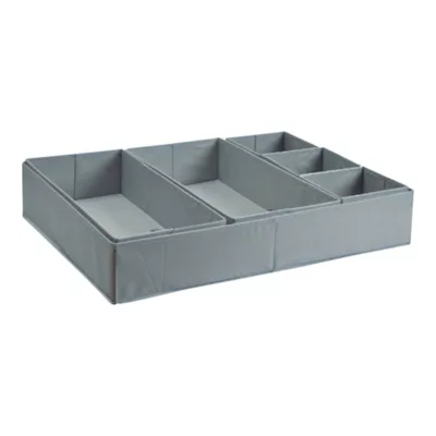 Séparateur de tiroir Pratik gris 65,5 cm, 6 pièces
