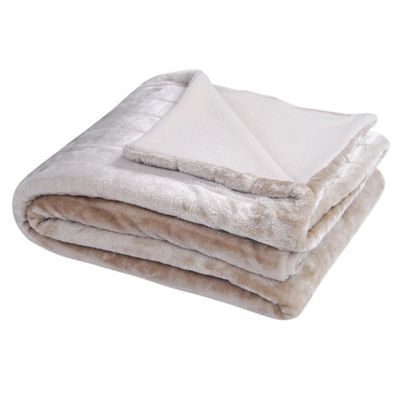 Plaid taupe 130 x 180 cm