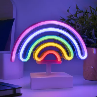 Lampe décorative LED néon arc en ciel multicouleurs l.22 x H.19 cm Paladone