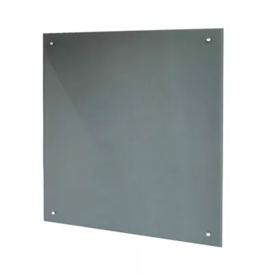 Fond de hotte en verre gris l. 70,5 cm x H. 60 cm x Ep. 5 mm