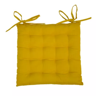 Lot 4 galettes de chaise jaune L.40 x l.40 cm