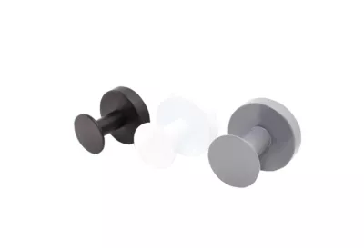 Patère inox blanc/gris/noir à fixer 1 tête vendue par 3 pièces