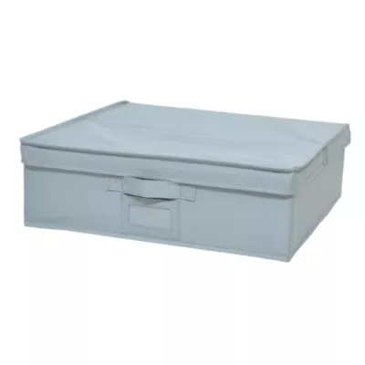 Boite de rangement H. 14 cm x L. 45 cm Pratiks gris clair