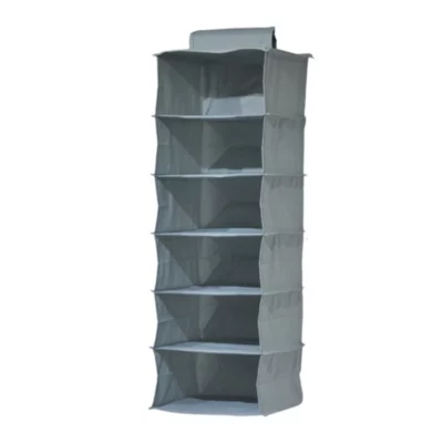 Range-pulls à suspendre 6 cases H. 90 cm x L. 30 cm Pratiks gris clair