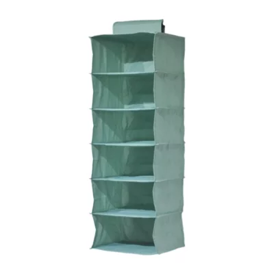 Range-pulls à suspendre 6 cases H. 90 cm x L. 30 cm Pratiks vert d'eau