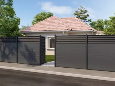 Panneau persienne Neva L.179.1 x H.44,1 cm aluminium anthracite