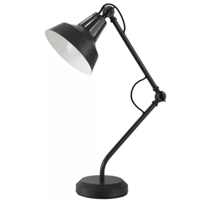 Lampe de table incandescent Yarra GoodHome E27 noir mat