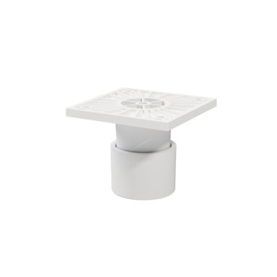 Pied bas réglable blanc GoodHome Atomia H. 5 - 6 cm vendu par 2