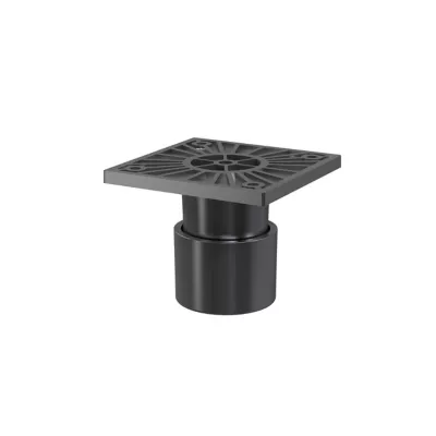 Pied bas réglable gris GoodHome Atomia hauteur min 5 cm max 6 cm vendu par 2