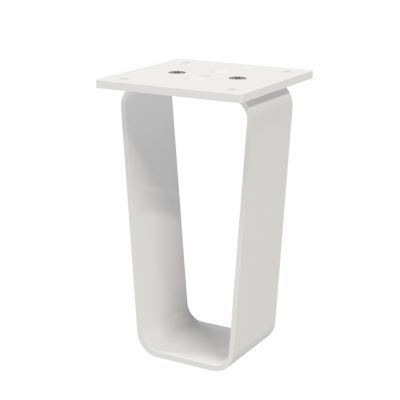 Pied en métal blanc GoodHome Atomia hauteur 11 cm vendu par 2