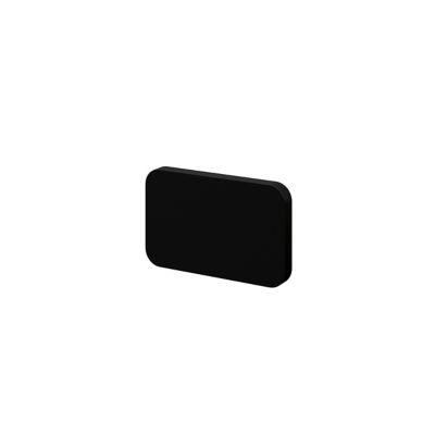 Poignée noire mate GoodHome Atomia H. 2,3 x L. 3,7 cm vendue par 2