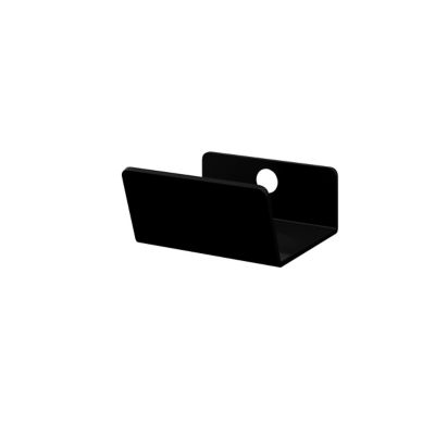 Poignée noire mate GoodHome Atomia H. 2,1 x L. 3,7 cm vendue par 2