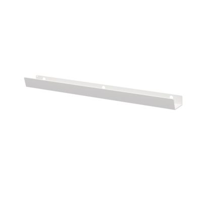 Poignée blanche en acier GoodHome Atomia H. 2,1 x L. 29,3 x P. 3,4 cm vendue par 2