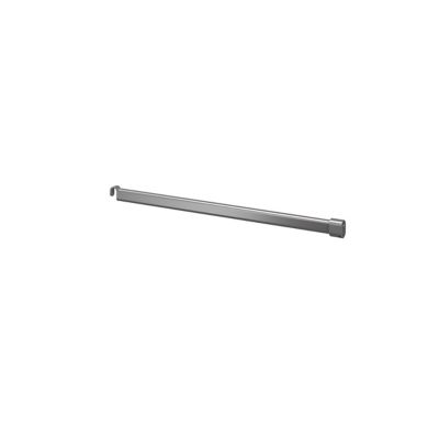 Barre de penderie d'angle en acier gris GoodHome Atomia 60 cm