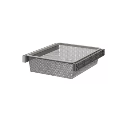 Panier coulissant filaire en acier gris GoodHome Atomia L. 46,4 x P. 51 cm