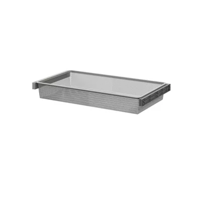 Panier coulissant filaire en acier gris GoodHome Atomia L. 96,4 x P. 51 cm