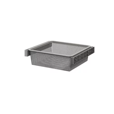 Panier coulissant filaire en acier gris GoodHome Atomia L. 46,4 x P. 40 cm