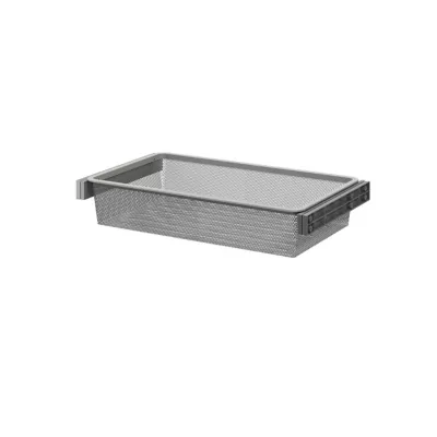 Panier coulissant filaire en acier gris GoodHome Atomia L. 71,4 x P. 40 cm