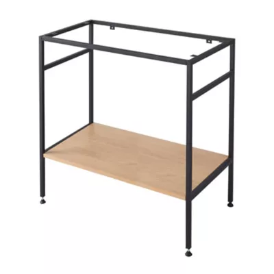 Console pour vasque à poser GoodHome Duala métal noir 80 cm