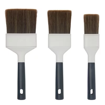 Lot 3 pinceaux plats huile, vernis et lasure GoodHome