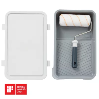Lot rouleau mur et plafond 180mm + bac à peinture + couvercle GoodHome