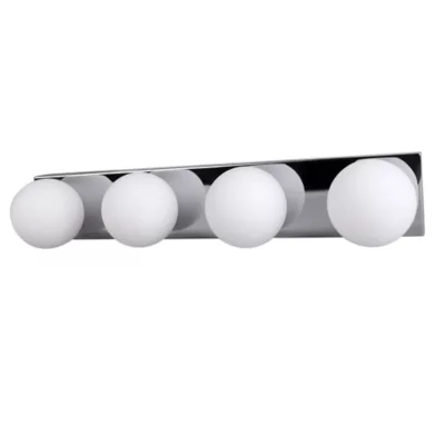 Applique murale de salle de bain Dorres 4 lumières G9 4.2W IP44 GoodHome argent