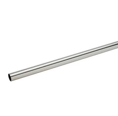 Tringle à rideaux GoodHome Olympe L.300cm ⌀19cm chromé