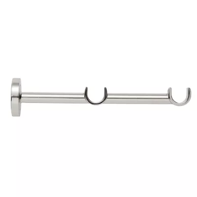 Double support pour barre à rideau GoodHome Olympe ⌀19cm gris