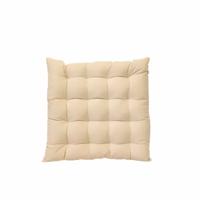 Galette de chaise GoodHome Hiva ivoire 45 x 45 cm