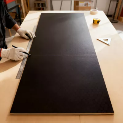 Panneau contreplaqué texturé noir L. 183 x l.61 cm ép.12mm