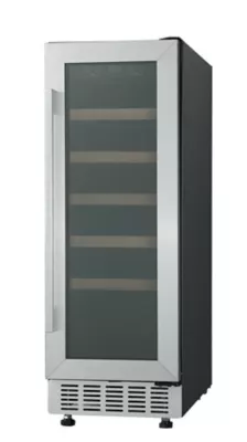 Cave à vin encastrable 20 bouteilles Inox Cooke & Lewis H.87 x L.30 x P.61,5 cm