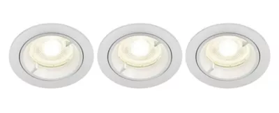 Lot 3 spots à encastrer Caius LED GU10 Ø8,5cm IP44 345lm 50W 5.2W Blanc neutre