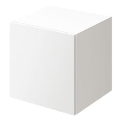 Cube de rangement avec porte blanche GoodHome Atomia H. 37,5 x L. 37,5 x P. 37 cm
