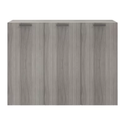 Buffet effet chêne grisé 9 cases 3 portes GoodHome Atomia H. 112,5 x L. 150 x P. 37 cm