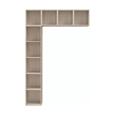 Bibliothèque murale effet chêne GoodHome Atomia H. 225 x L. 150 x P. 20 cm