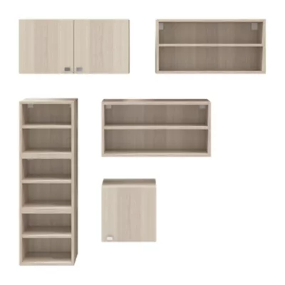 Ensemble de meubles de rangement mural effet chêne GoodHome Atomia P. 22 cm