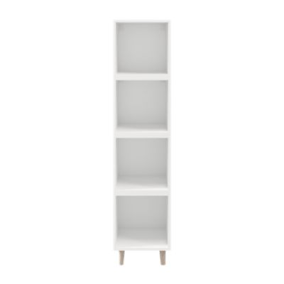 Colonne de rangement sur pieds blanche GoodHome Atomia H. 161 x L. 37,5 x P. 35 cm